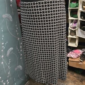 New York & Company Black and White Square Pattern Skirt